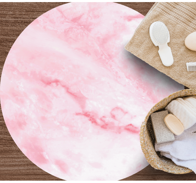 Tapis vinyle marbre effet réaliste rose - TenStickers