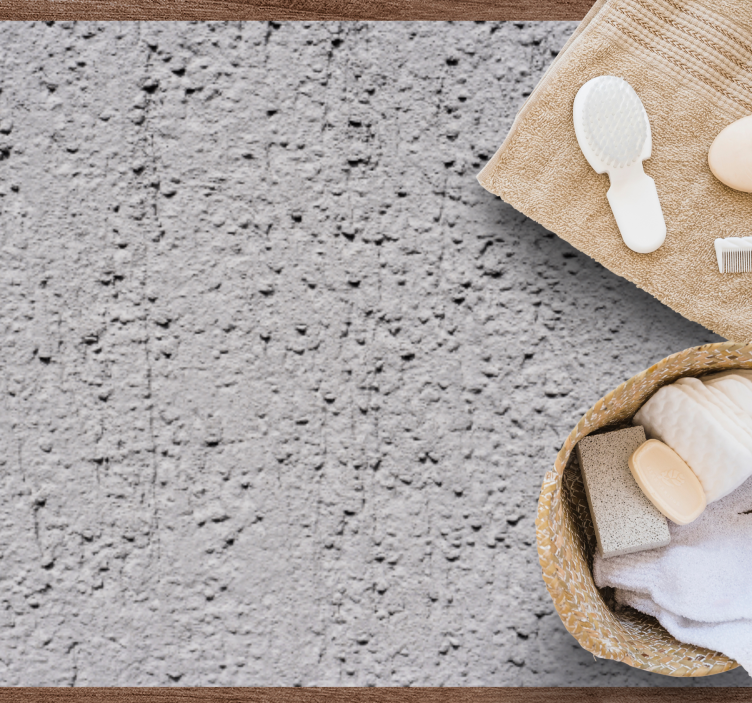 Tapis vinyle pierre béton gris texturé - TenStickers