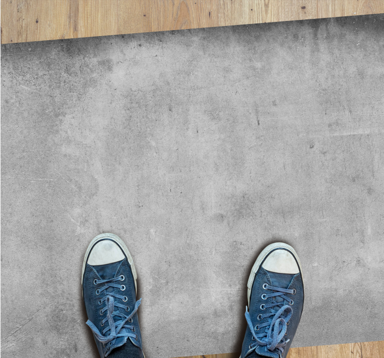 Tapis vinyle marbre ton gris béton - TenStickers