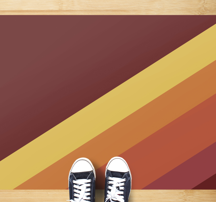 Tapis vinyle minimaliste motif rayé vibrant - TenStickers