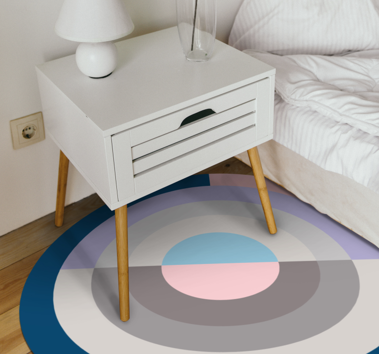 Tapis vinyle moderne palette de couleurs circulaire - TenStickers