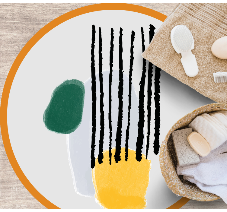 Tapis vinyle minimaliste segments de teinte géométriques - TenStickers