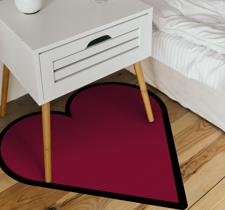 Tapis vinyle chambre forme de cœur simple - TenStickers