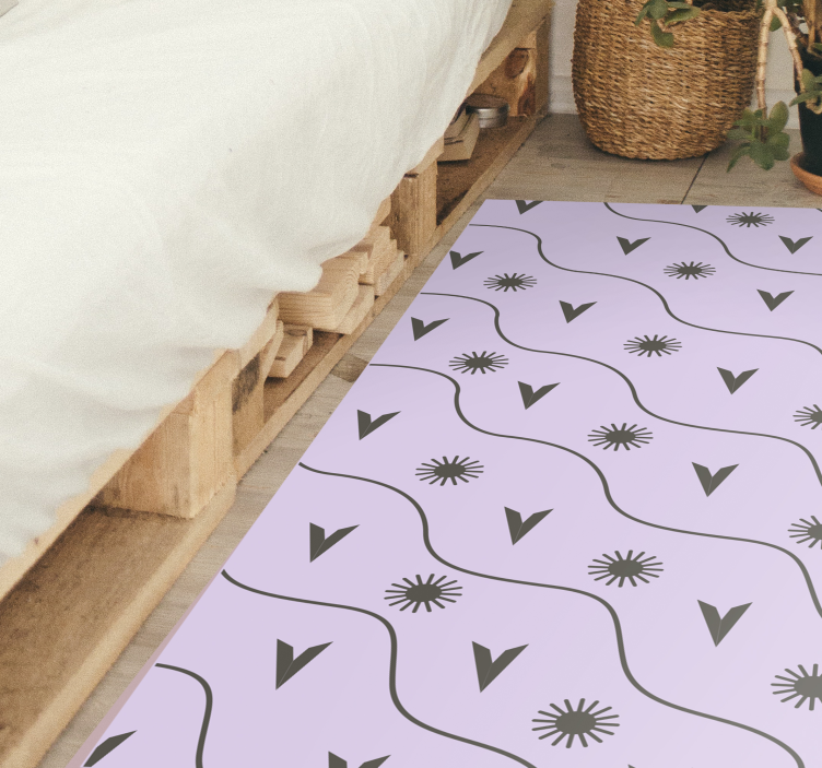 Tapis vinyle moderne motif de vague vibrant - TenStickers