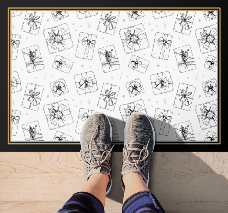 Tapis vinyle noël modèle de cadeau de fête - TenStickers