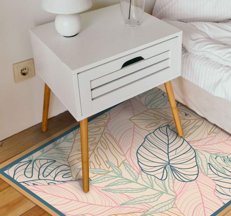 Tapis vinyle nature motifs tropicaux feuillus - TenStickers
