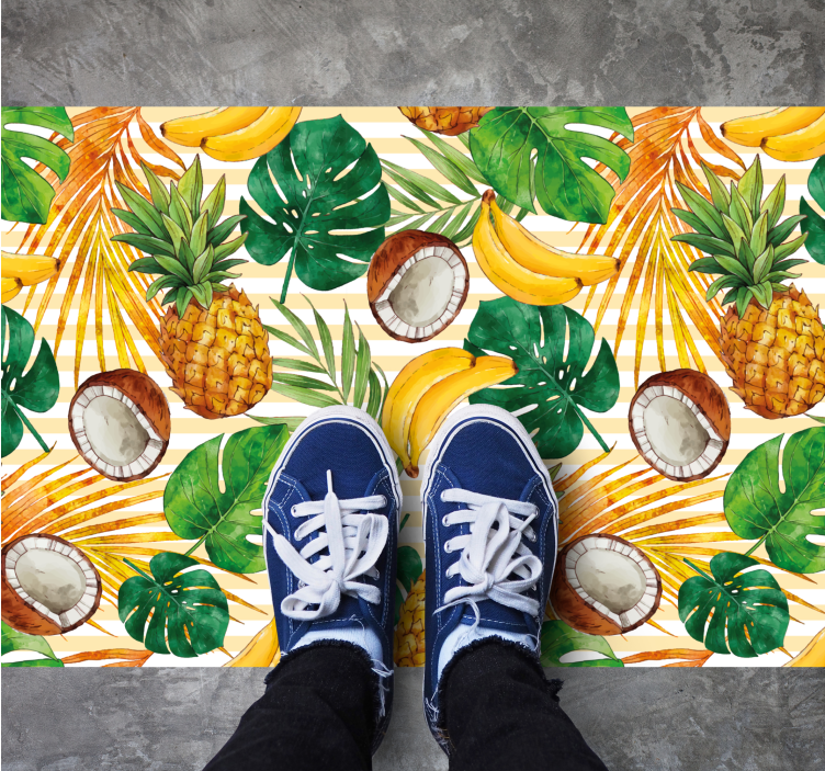Tapis vinyle cuisine paradis des fruits tropicaux - TenStickers