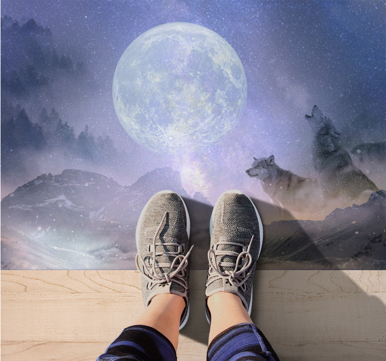 Tapis vinyle nature clair de lune majestueux - TenStickers