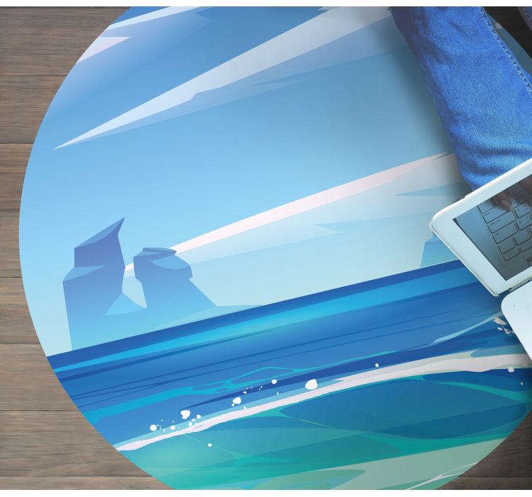 Tapis vinyle nature sérénité côtière - TenStickers