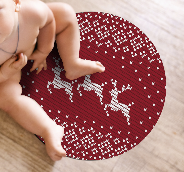 Tapis vinyle noël motif de renne - TenStickers