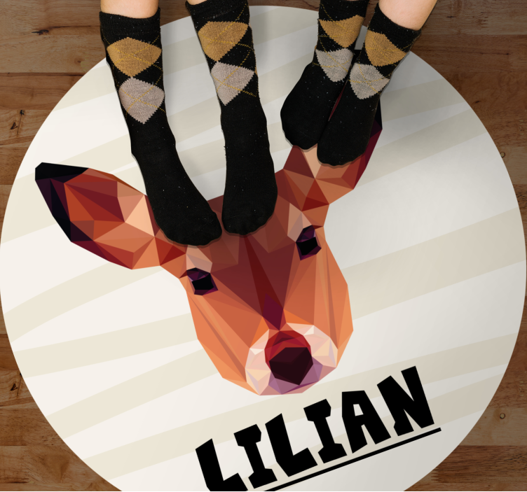 Tapis vinyle personnalisé cerf personnalisable - TenStickers