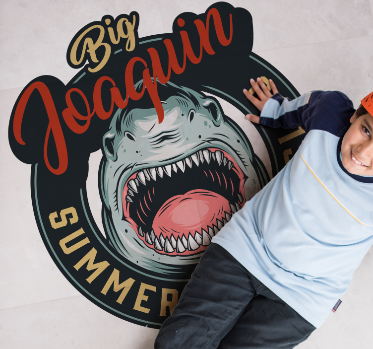 Tapis vinyle personnalisé emblème de surf de requin - TenStickers