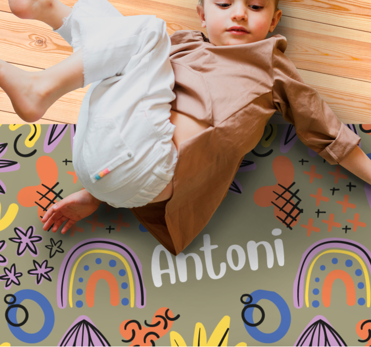 Tapis vinyle autres tapis motifs arc-en-ciel colorés - TenStickers