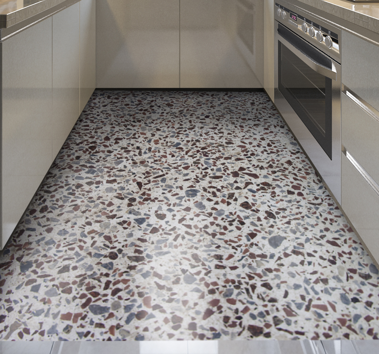 Tapis vinyle pierre mosaïque de granit - TenStickers