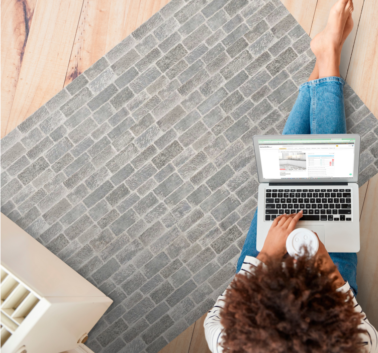 Tapis vinyle pierre motif en roche - TenStickers