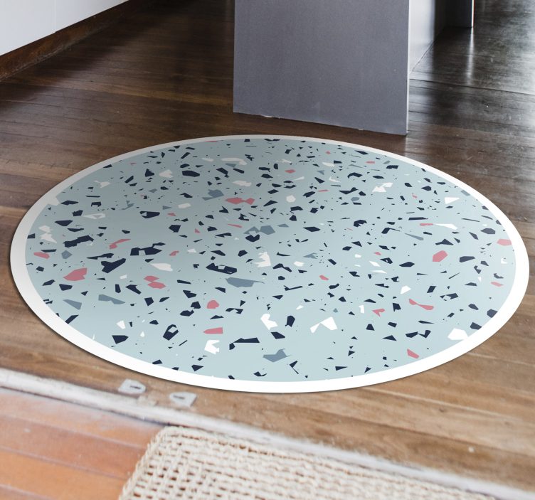 Tapis vinyle cuisine style terrazzo bleu - TenStickers
