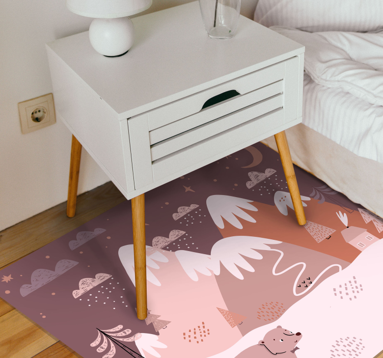 Tapis vinyle pour enfants confort du paysage hivernal - TenStickers
