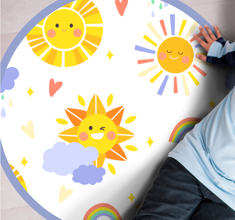 Tapis vinyle pour enfants les sourires ensoleillés ravissent - TenStickers