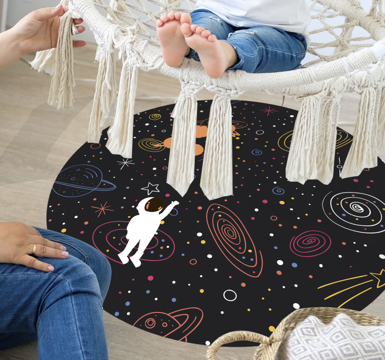 Tapis vinyle pour enfants motif d'exploration spatiale - TenStickers