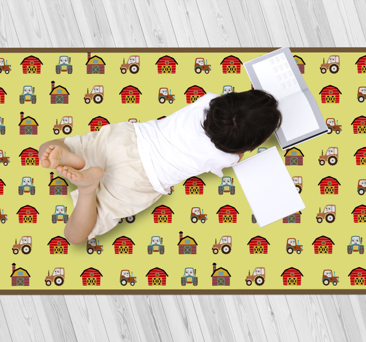 Tapis vinyle pour enfants plaisir à la ferme - TenStickers