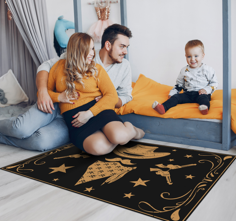 Tapis vinyle pour enfants thème cowboy - TenStickers