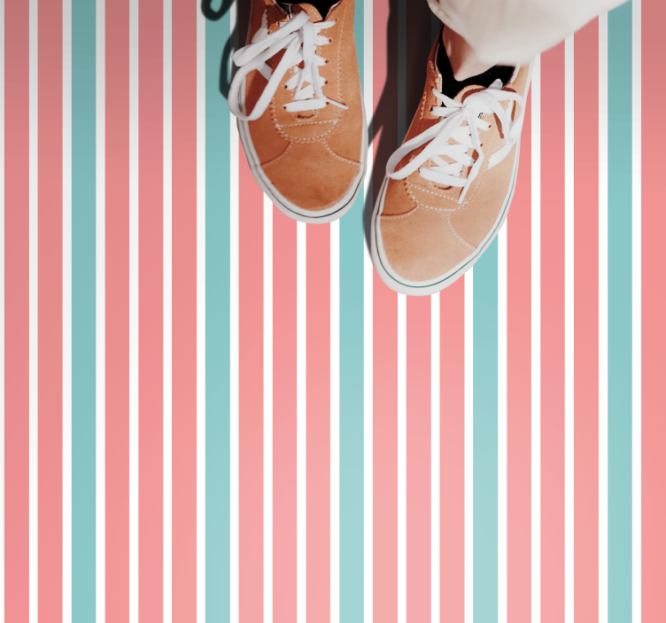 Tapis vinyle rayures imprimé à bandes éclatantes - TenStickers