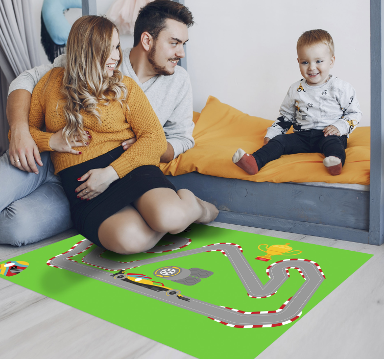 Tapis vinyle route circuit automobile - TenStickers