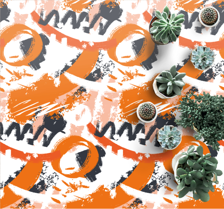 Tapis vinyle moderne des formes abstraites éclatent - TenStickers