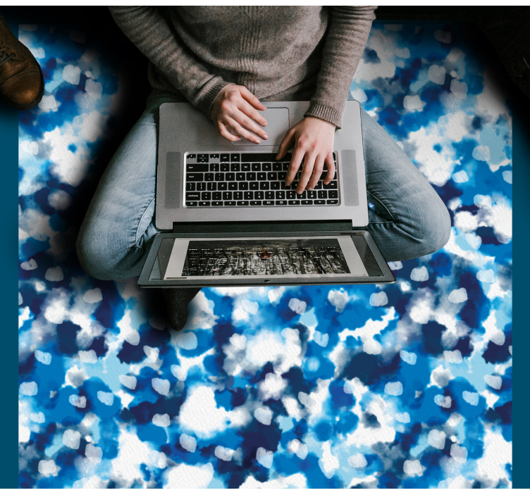 Tapis vinyle autres tapis motif de nuages bleus - TenStickers