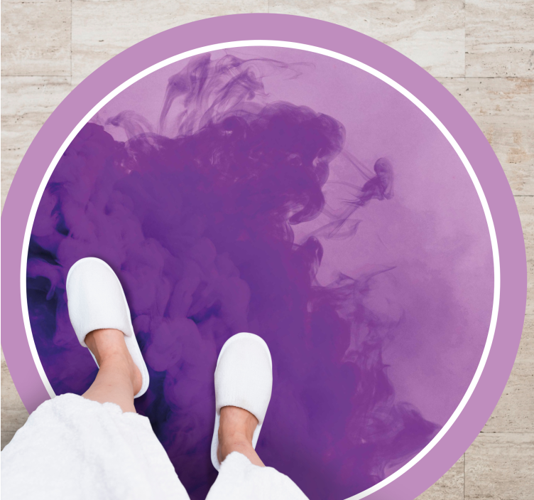 Tapis vinyle rond tourbillon violet abstrait - TenStickers