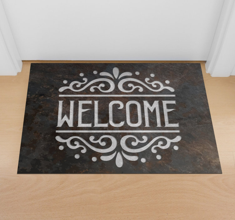 Tapis vinyle entrée Welcome rétro - TenStickers