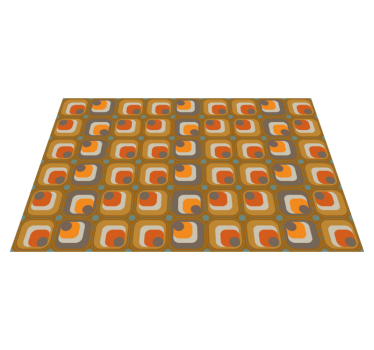 Tapis vinyle vintage blocs de couleurs rétro - TenStickers