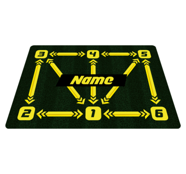 Tapis vinyle d'entraînement foot avec prénom - TenStickers