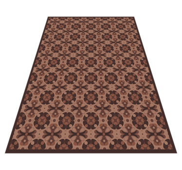 Tapis vinyle carreaux de ciment mocha mousse - TenStickers