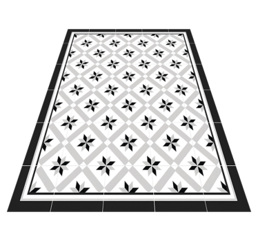 Tapis vinyle cuisine hydraulique noir - TenStickers