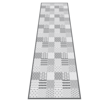 Tapis vinyle cuisine effet de tuile géométrique - TenStickers