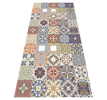 Tapis vinyle cuisine hydraulique multicolore - TenStickers