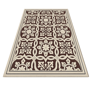 Tapis vinyle salon tuiles organiques - TenStickers