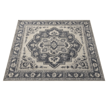 Tapis vinyle salon carrelage beige élégant - TenStickers