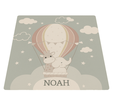 Tapis vinyle autres tapis ballon pastel avec prénom - TenStickers