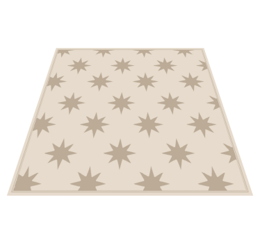 Tapis vinyle cuisine motif beige étoilé - TenStickers