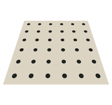 Tapis vinyle cuisine motif à pois beiges - TenStickers