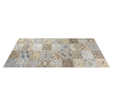 Tapis mosaique vinyle cémentine oranges - TenStickers