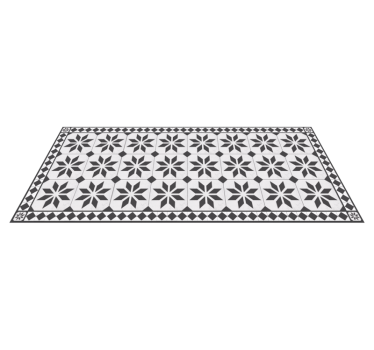 Tapis mosaique vinyle tapis rétro - TenStickers