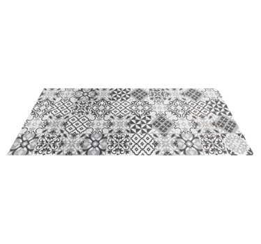 Tapis vinyle carreaux de ciment crearreda gris - TenStickers