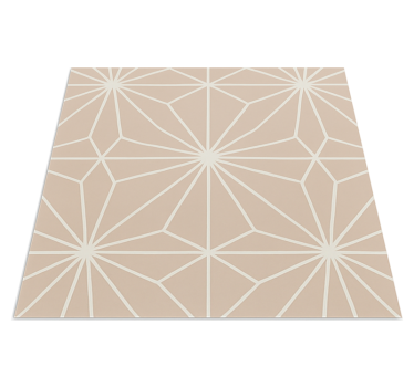 Tapis vinyle cuisine motif étoiles beige - TenStickers
