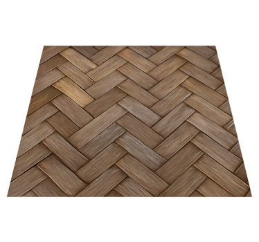 Tapis vinyle salon aspect bois tressé - TenStickers