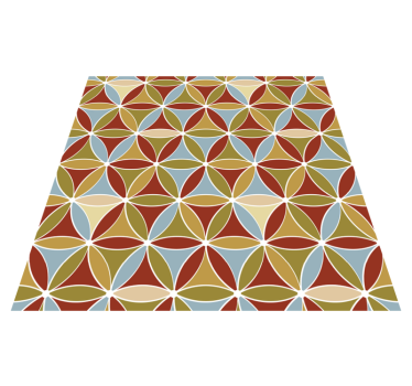 Tapis vinyle salon motif prisme vibrant - TenStickers