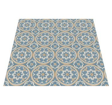 Tapis vinyle salon style azulejo - TenStickers