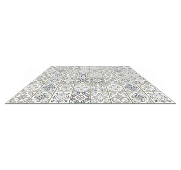 Tapis vinyle salon motif carreaux marocains - TenStickers